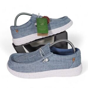 Lamo Paula Canvas Slip-on Comfort Shoes Blue JIAXING09 Women's 10